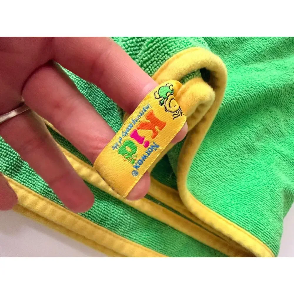 Norwex Kids Towel - Super Absorbent Apple Green with Yellow Trim
